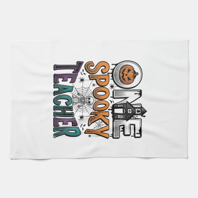 Linge De Cuisine Un design vectoriel Halloween d'un professeur effr (Horizontal)
