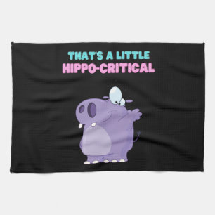 Linge De Cuisine Un Hippopotame Un Peu Violet Critique Drôle Hippop