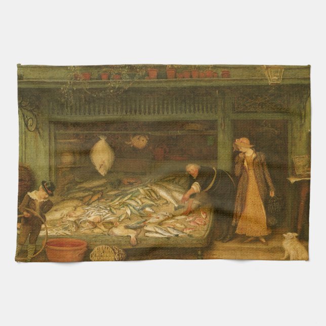 Linge De Cuisine Un magasin de pêcheurs par Frederick Walker (Horizontal)