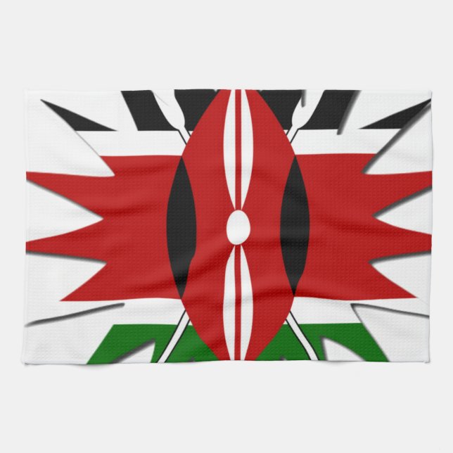 Linge De Cuisine Un Motif kenyan dynamique : un art 18 étoiles (Horizontal)