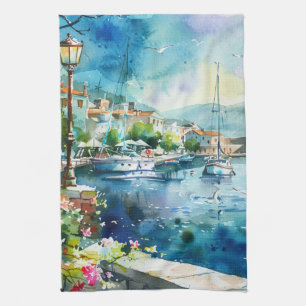 Linge De Cuisine Un port maritime