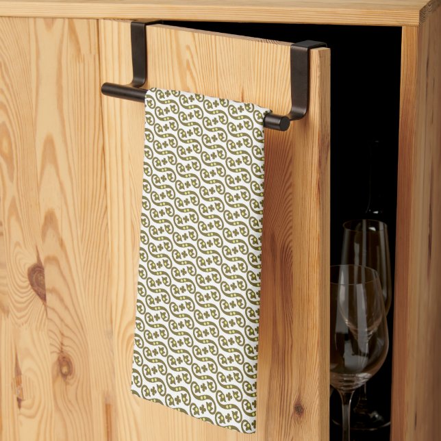 Linge De Cuisine Un tapis rectangulaire avec un motif géométrique c (Pliage en tiers)