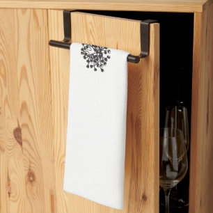 Linge De Cuisine une image en noir et blanc d'un bouquet de fleurs