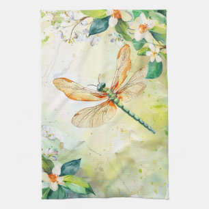 Linge De Cuisine Une libellule de printemps