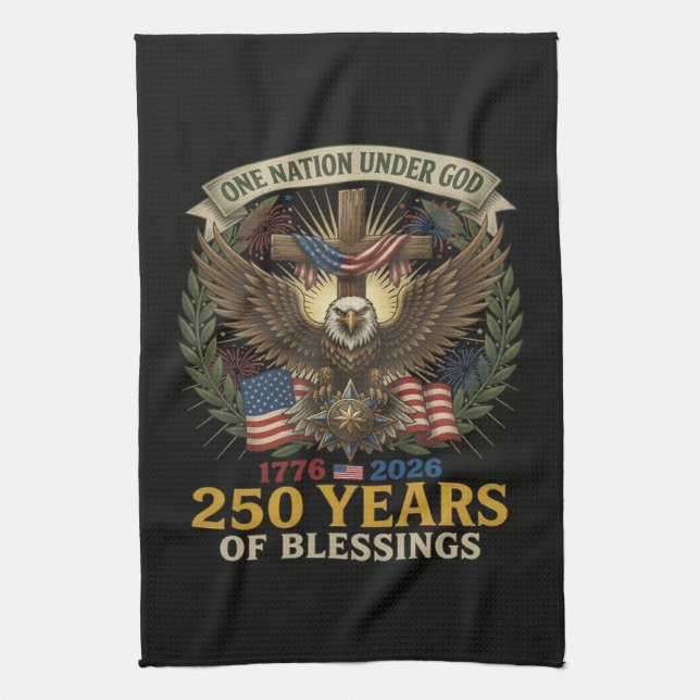 Linge De Cuisine Une nation sous Dieu 250 ans (Vertical)