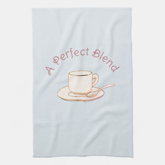 Linge De Cuisine Une tasse de café crème élégante mélange parfait