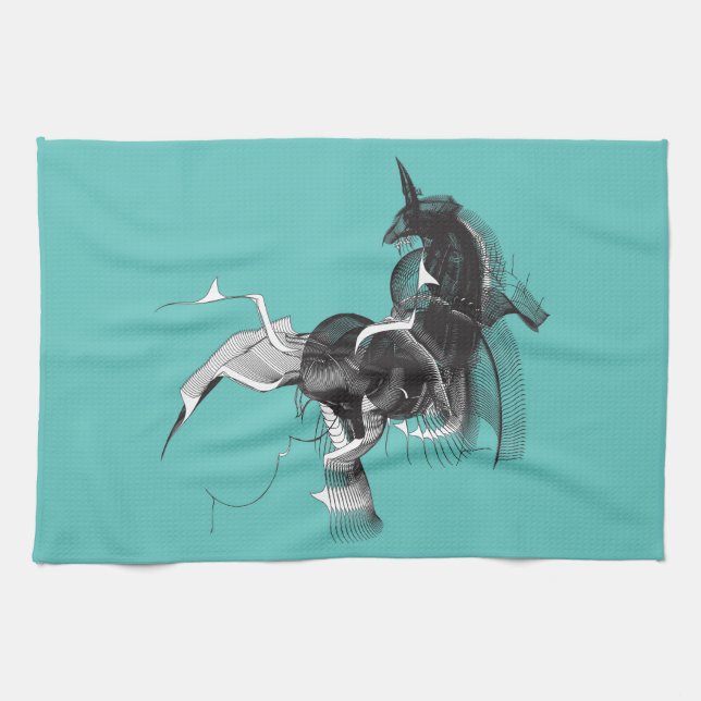 Linge De Cuisine Unicorne numérique (Horizontal)