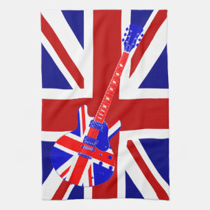 Linge De Cuisine Union Jack British Guitare Art 2