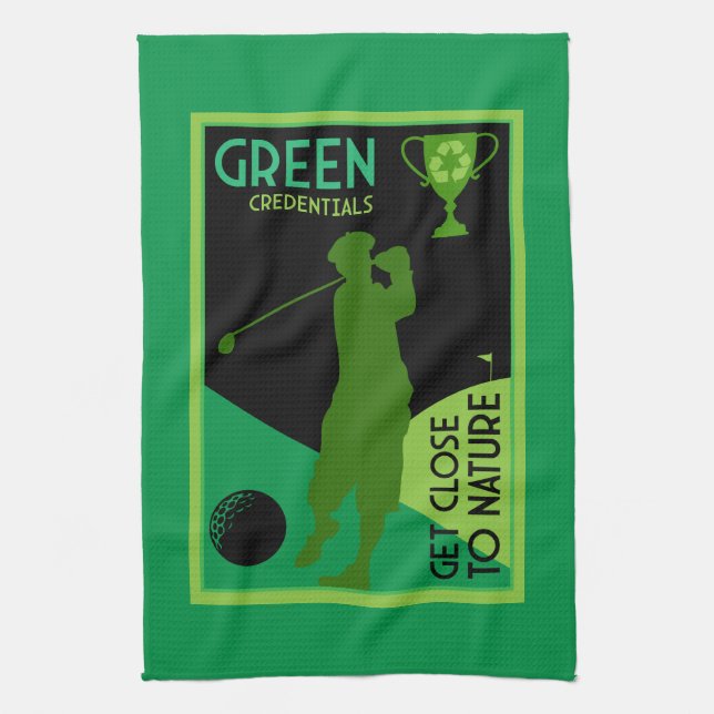 Linge De Cuisine Unique Funny Vintage Golf Cadeau (Vertical)