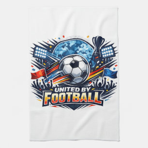 Linge De Cuisine Unis par le football – Vecteur de championnat mond