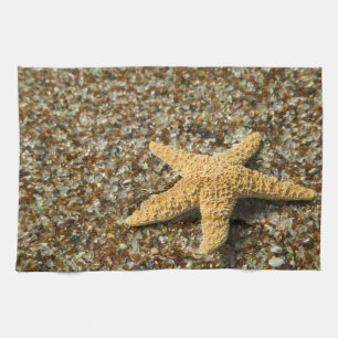 Linge De Cuisine USA, HI, Kauai, Plage de verre avec poisson étoile