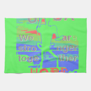 Linge De Cuisine USA Hope : Neon Lemon & Orange Art