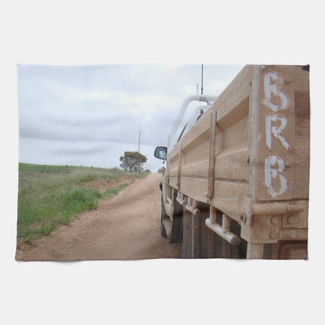 Linge De Cuisine Ute de ciel de paysage de voie de gravier du (Horizontal)