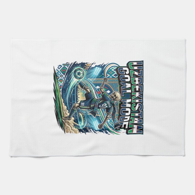 Linge De Cuisine Uzbekistan Mode de but squelette attaquant Nations (Horizontal)