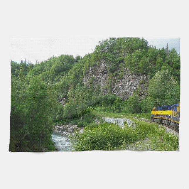 Linge De Cuisine Vacances en train Denali Express Alaska Photograph (Horizontal)