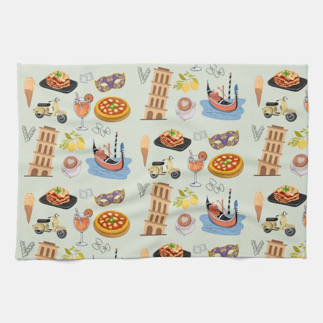 Linge De Cuisine Vacances parfaites en Italie (Horizontal)