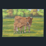 Linge De Cuisine Vache d'Aubrac et veau mignon dans le pâturage de<br><div class="desc">L'Aubrac, également connu sous le nom de Laguiole, est une race française très ancienne de bovins. Il est situé sur le Plateau de l'Aubrac, dans le Massif Central, dans le centre-sud de la France. Ils sont de couleur bronzée, de taille moyenne, bas, et les mâles et les femelles ont des...</div>