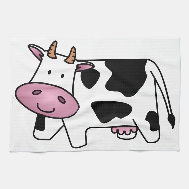 Linge De Cuisine Vache heureuse (Horizontal)