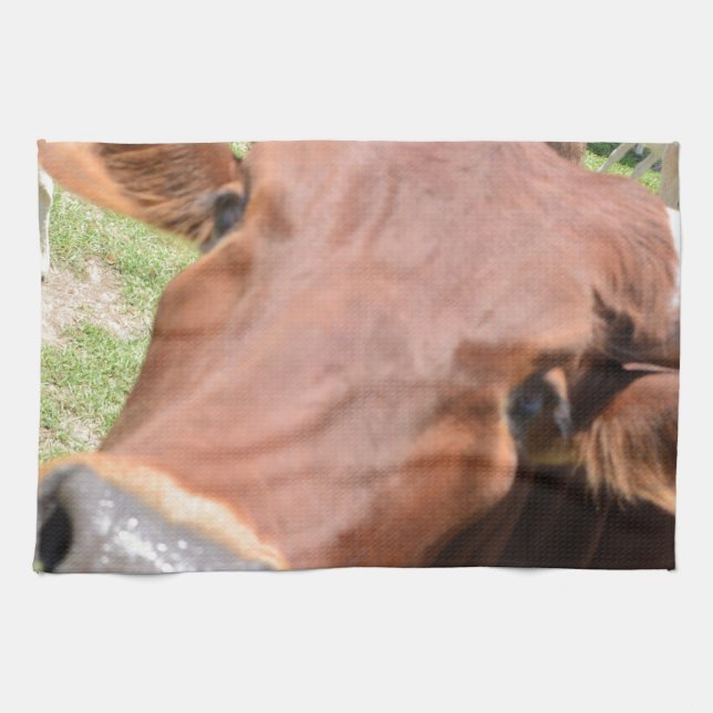 Linge De Cuisine Vache Safari Brown (Horizontal)