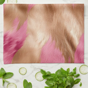 Linge De Cuisine Vachette de cowgirl en or rose de l'Ouest