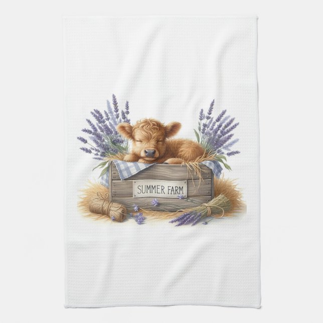 Linge De Cuisine Vachette de ferme d'été bébé (Vertical)