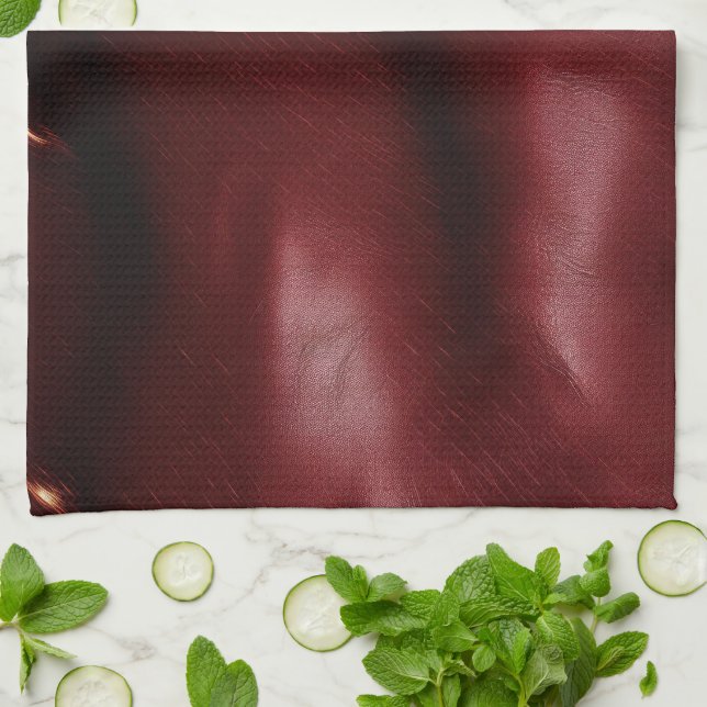 Linge De Cuisine Vachette rouge profonde du sud-ouest (Plié)