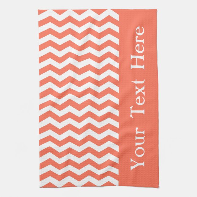 Linge De Cuisine Vague de corail Chevron du Queensland (Vertical)