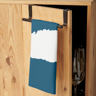 Linge De Cuisine Vague déchirée bleu océan