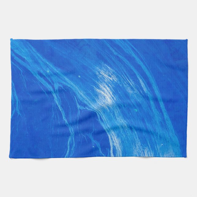Linge De Cuisine Vagues bleues de l'océan en été (Horizontal)