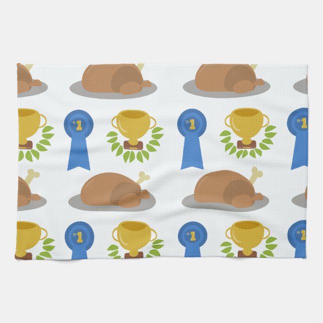 Linge De Cuisine Vainqueur Dîner de poulet Motif (Horizontal)