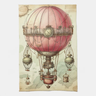 Linge De Cuisine Vaisseau aérien antique rose victorien
