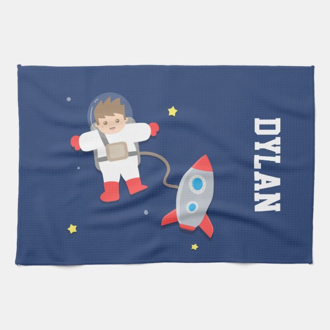 Linge De Cuisine Vaisseau Spatial Espace Extérieur Petit Astronaute (Horizontal)