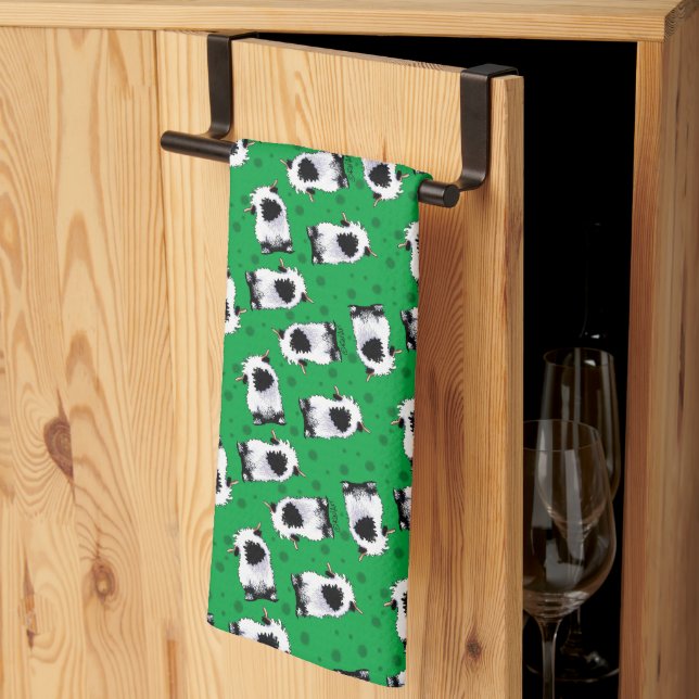 Linge De Cuisine Valais Blaccusé Sheep (Pliage en tiers)