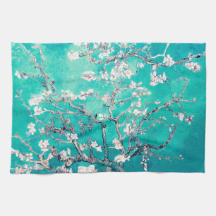 Linge De Cuisine Van Gogh Almond Blossoms Turquoise