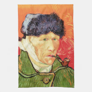 Linge De Cuisine Van Gogh - Autoportrait avec l'oreille bandée et p