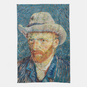 Linge De Cuisine Van Gogh - Autoportrait avec un Casquette gris