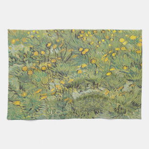 Linge De Cuisine van Gogh Meadow avec fleurs jaunes Art botanique