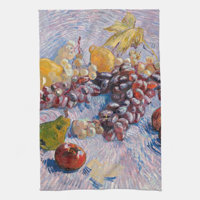 Linge De Cuisine Van Gogh - Raisins, citrons, poires et pommes, Kit (Vertical)