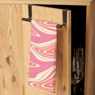 Linge De Cuisine Varé - rose, orange et crème