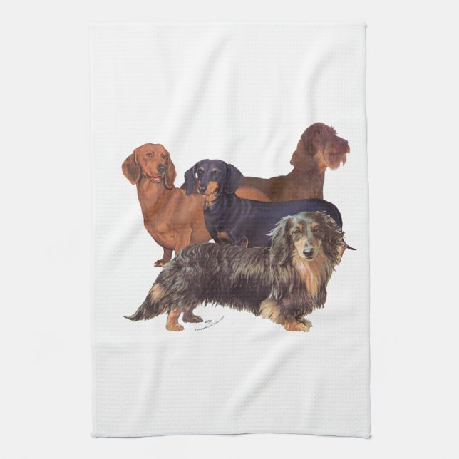 Linge De Cuisine Variétés de Dachshund (Vertical)
