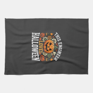 Linge De Cuisine Vecteur de citrouille d'ingénieur d'Halloween