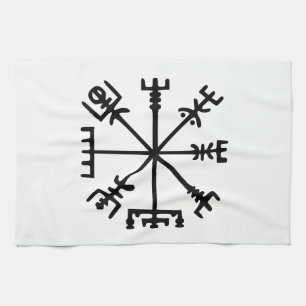 Linge De Cuisine Vegvísir (boussole de Viking)