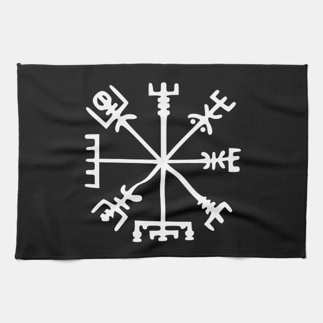 Linge De Cuisine Vegvísir (Viking Compass) (Horizontal)