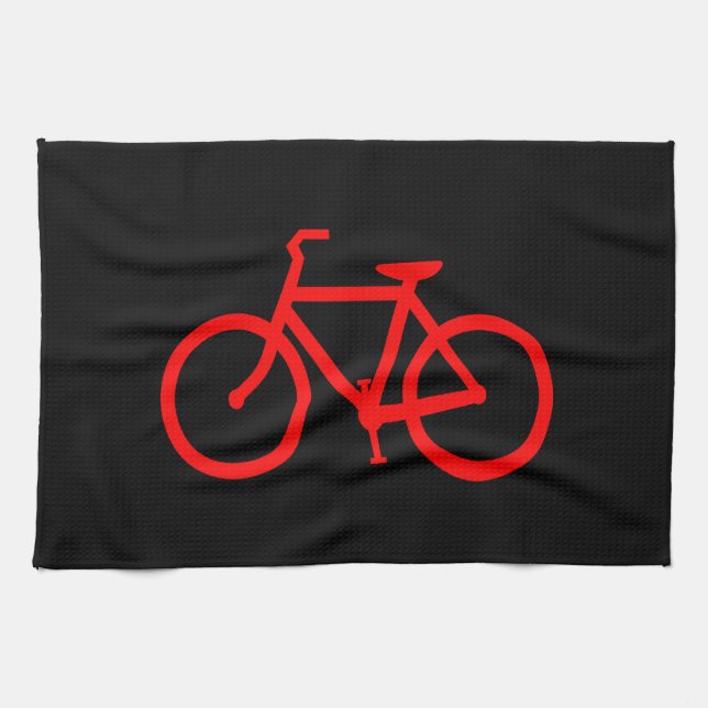 Linge De Cuisine Vélo Rouge (Horizontal)