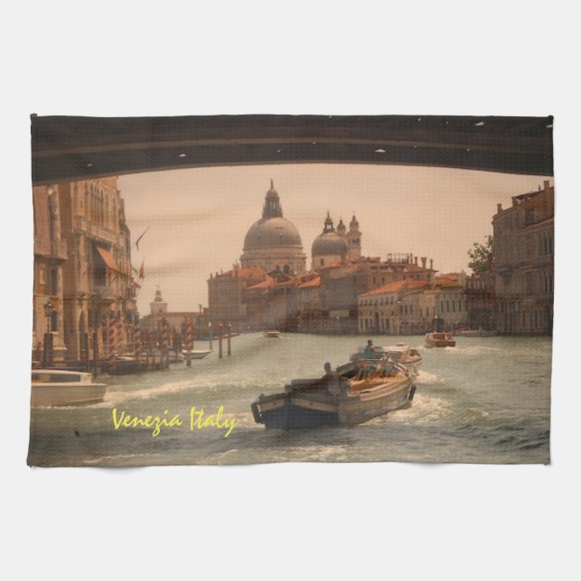 Linge De Cuisine Venise Italie Grand Canal Vintage (Horizontal)