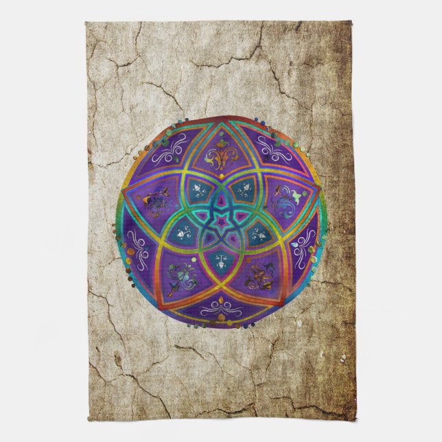 Linge De Cuisine Vénus Fleur d'amour fineART Oriental Antique lila (Vertical)