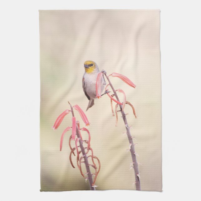 Linge De Cuisine Verdin perché sur penstemon (Vertical)