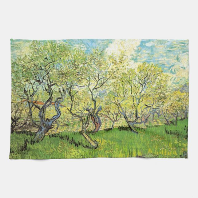 Linge De Cuisine Verger en fleurs par Vincent van Gogh (Horizontal)