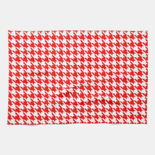 Linge De Cuisine Vérification de la position de base rouge et blanc