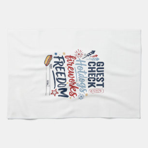 Linge De Cuisine Vérification des invités patriotiques Saucisses Fê